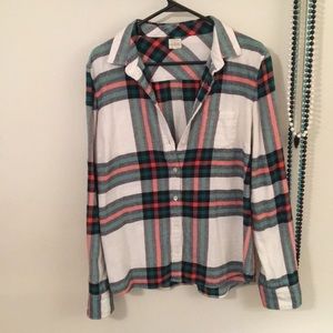 J Crew “the perfect shirt” plaid button down